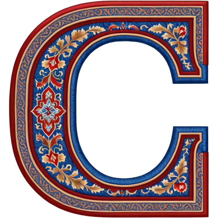  letter c made out of persian carpet texture emoji