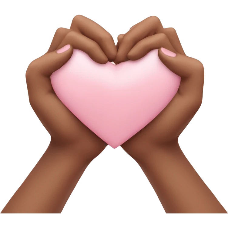 light pink heart holding hands emoji