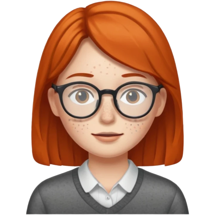 freckled with glasses emoji