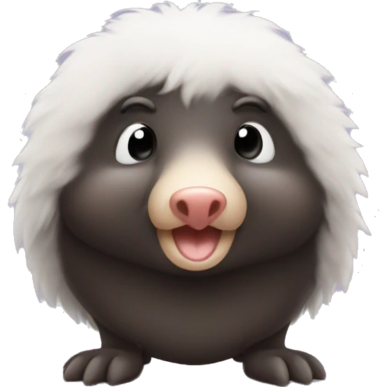 Cute mole with small nose emoji