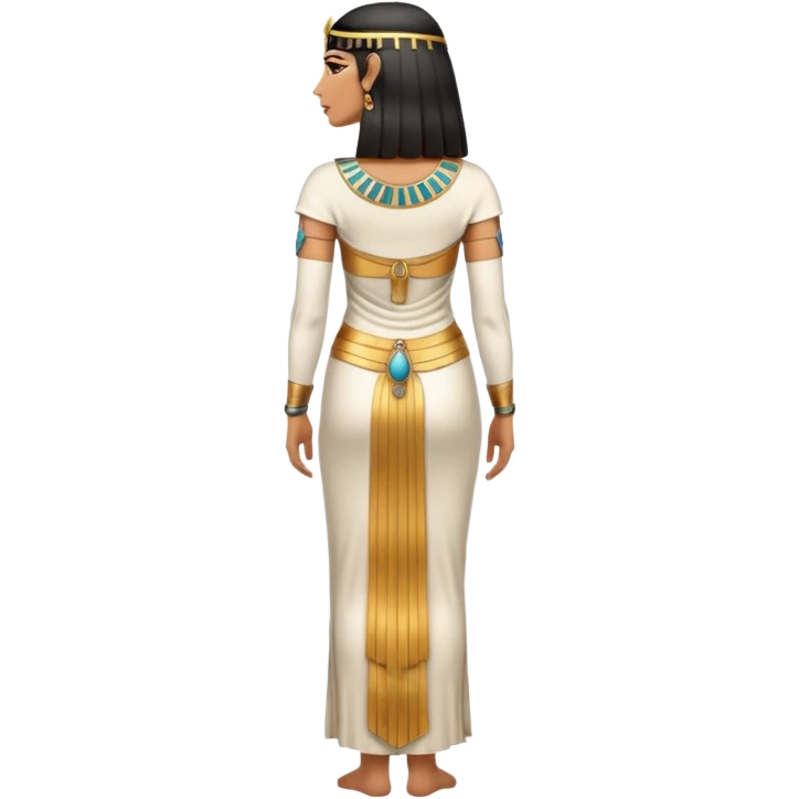fullbody Cleopatra, high-detailed, realistic, back view emoji
