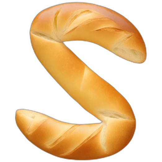 The Infinite symbol made of baguette emoji