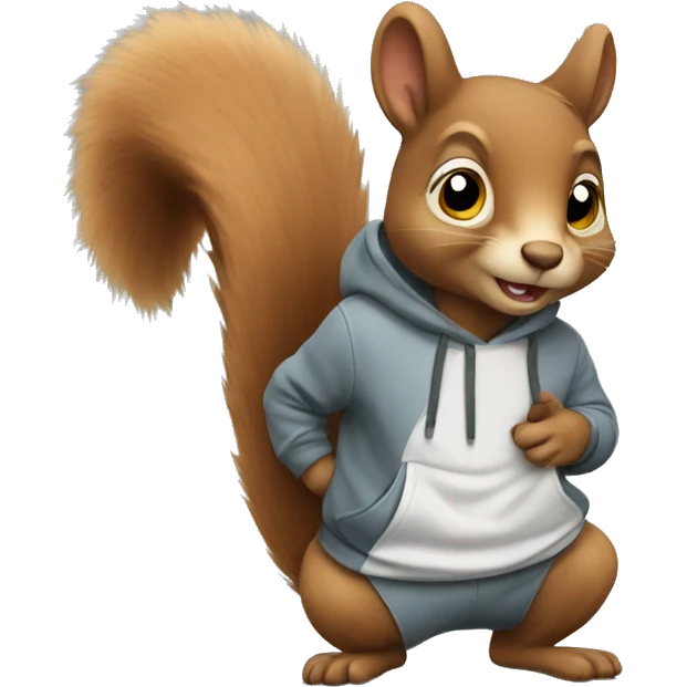 squirrel wearing Sweatshirt  emoji