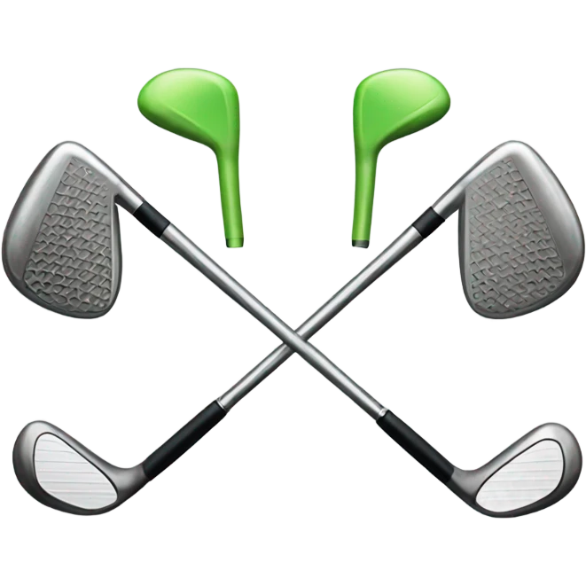 Golf logo of 2 crossed golf clubs different style emoji