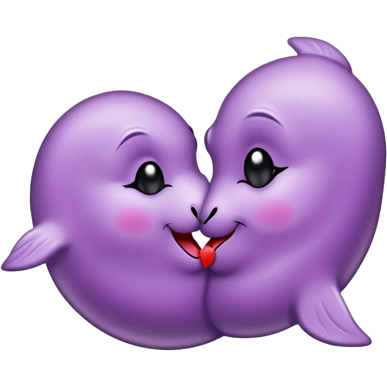 Light purple seal in the form of a kiss emoji