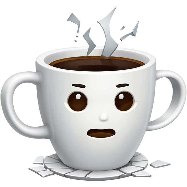 broken coffee cup emoji