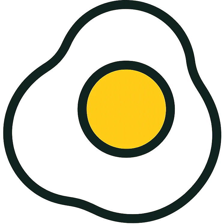 sunny egg icon with color outline emoji