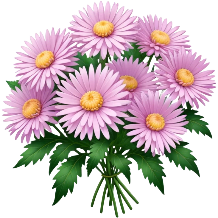 Bunch of pale pink Asters emoji