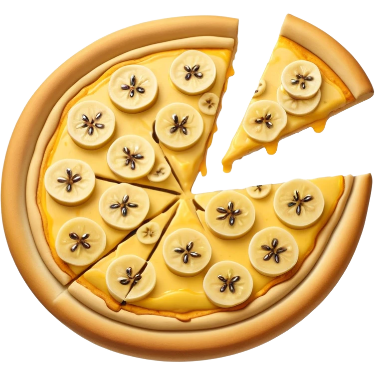 very yellow banana pizza top down emoji