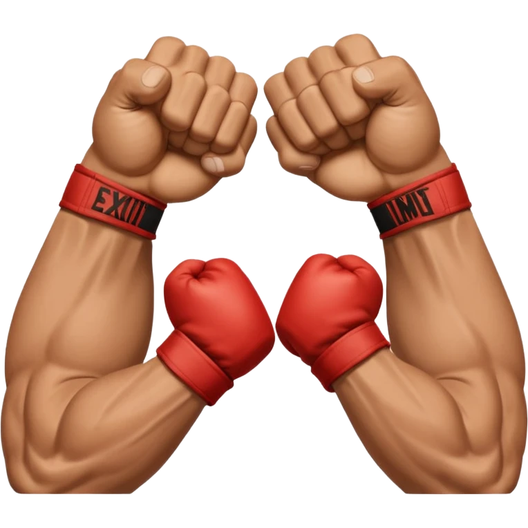 a sideways view of two sets of hands boxing emoji