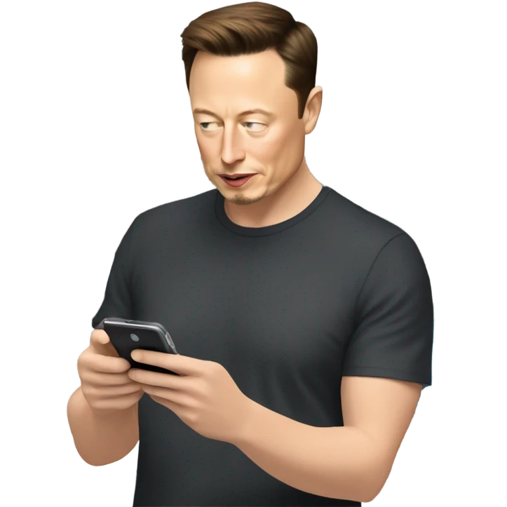 Elon musk shopping at Verizon emoji
