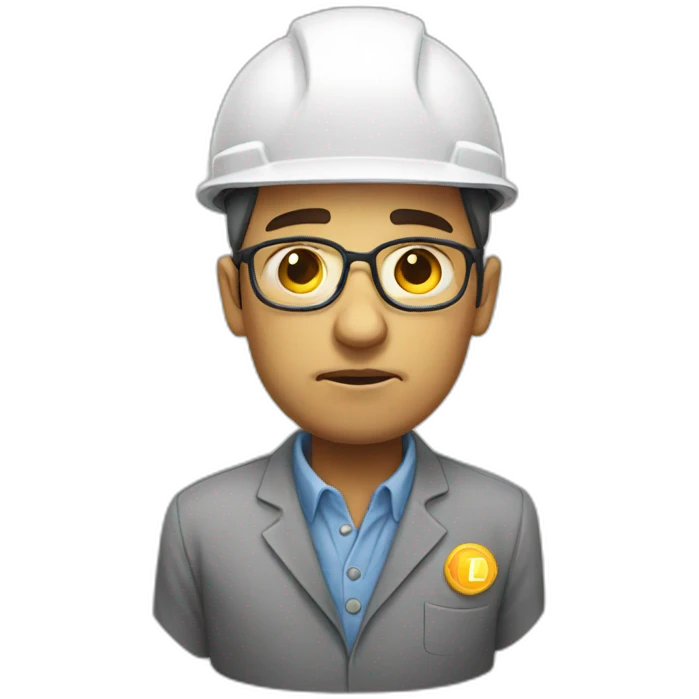 Exhausted architect emoji