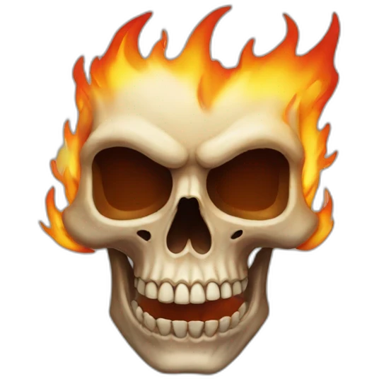 Fire skull emoji
