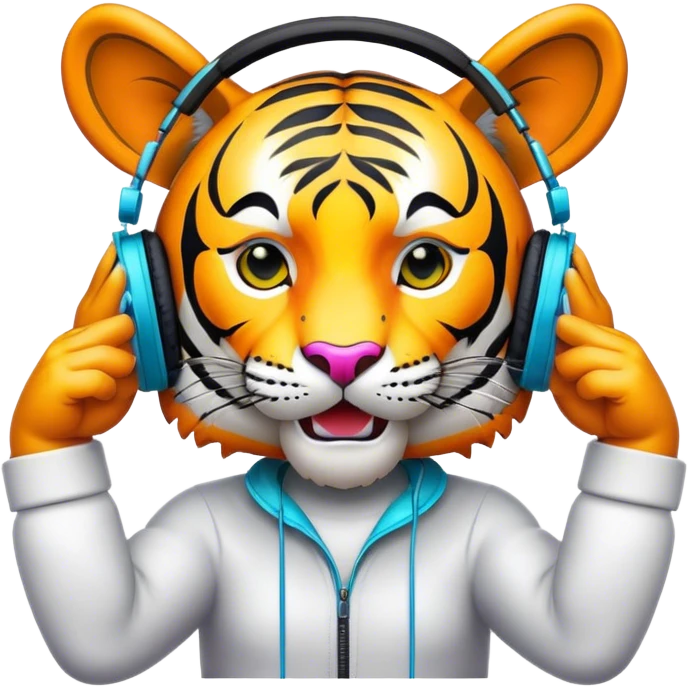 Tiger DJ emoji