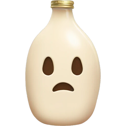 Milk-colored heart no face emoji