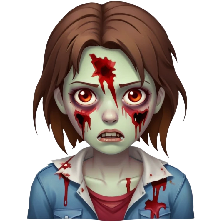 Female zombie with brown hair  emoji