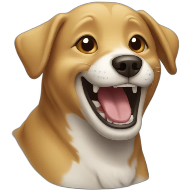 Laughing dog emoji
