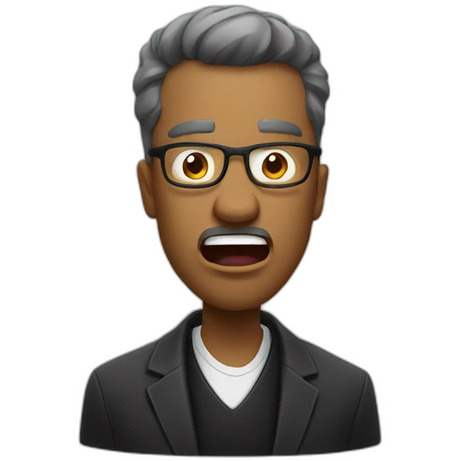a angry pastor shouting emoji