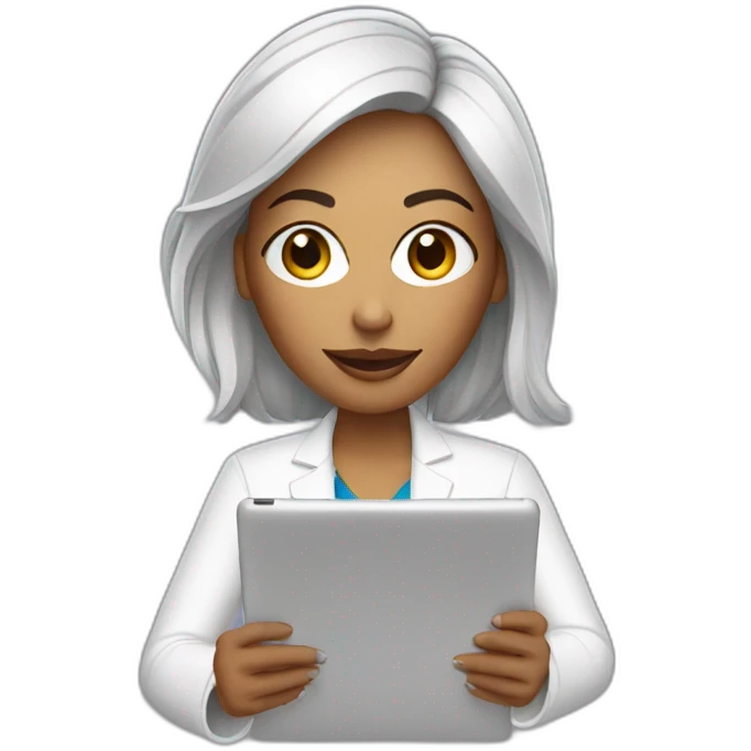 designer woman with tablet emoji