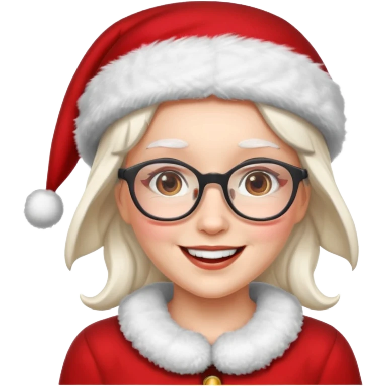 female Santa Claus with glasses emoji