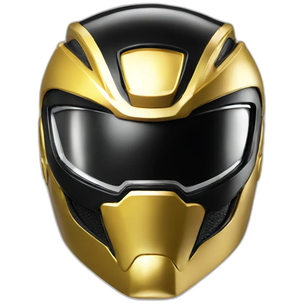 power ranger gold black helmet cool final emoji