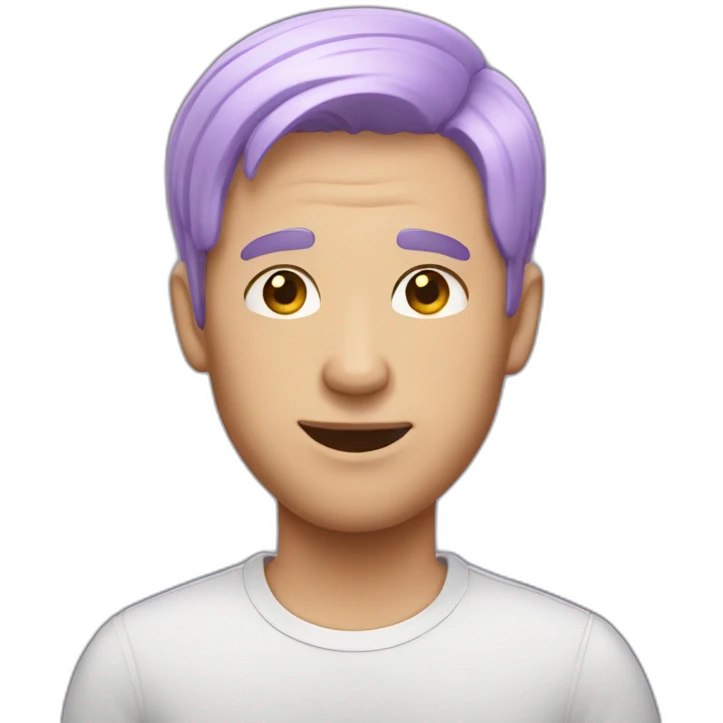 a guy with really short lilac hair emoji