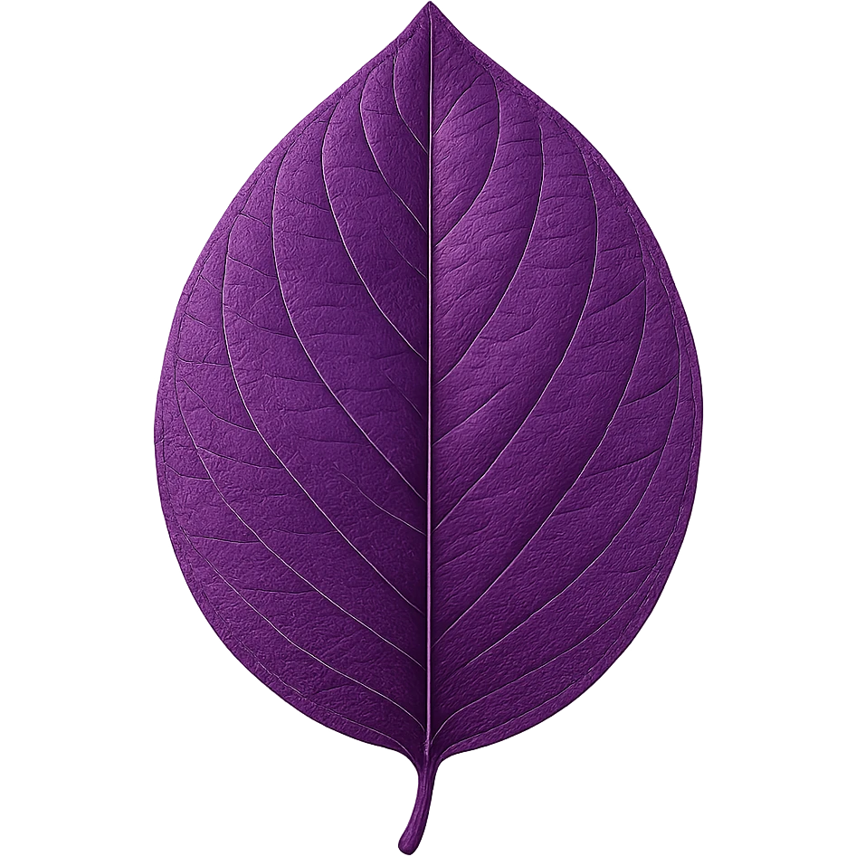 purple leaf emoji