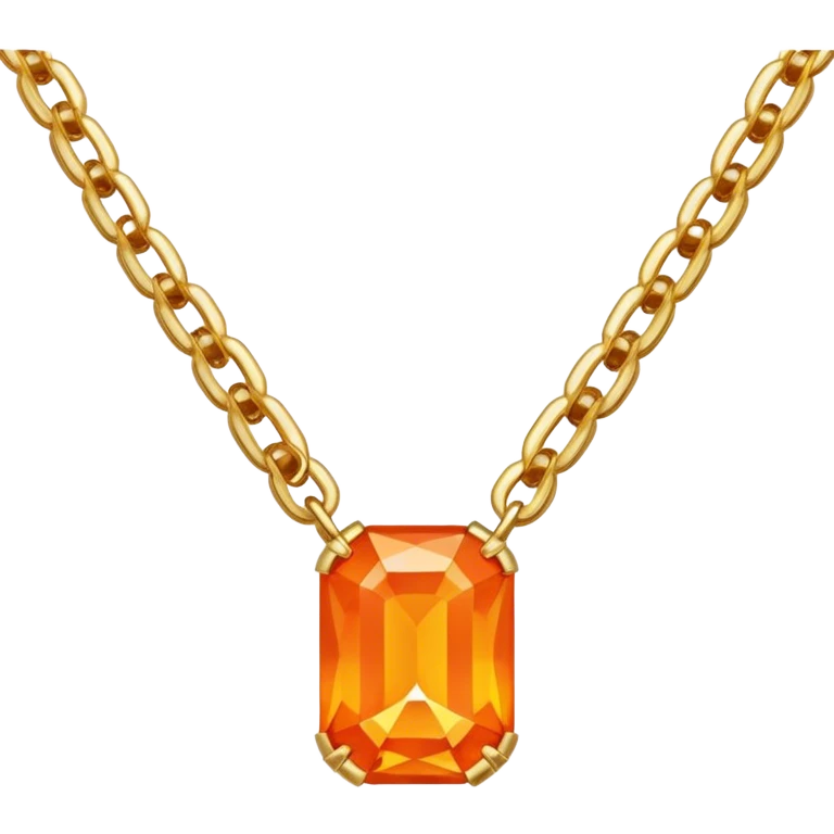 gold chain with gold bar sitting in a orange zenyte gem emoji