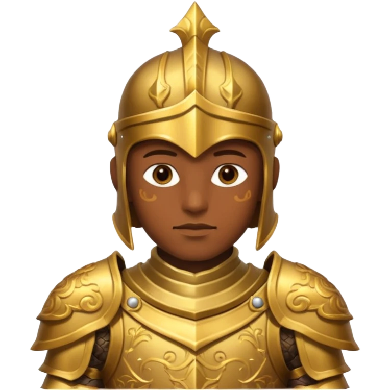 gold knight, brown skin emoji
