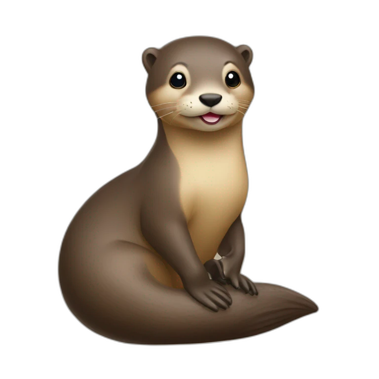 Une loutre sur un cheval emoji