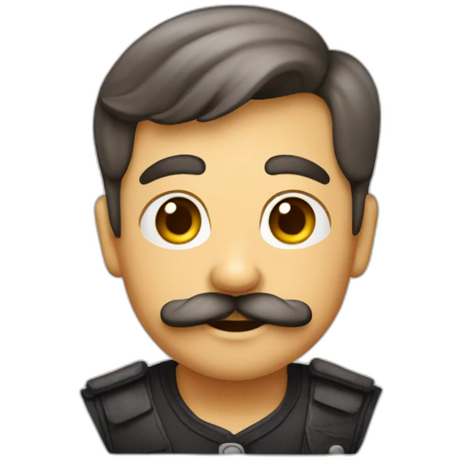Bebê bigode emoji