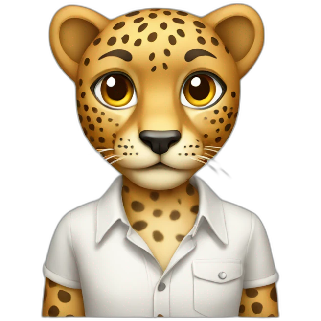 cheetah wearing a shirt emoji