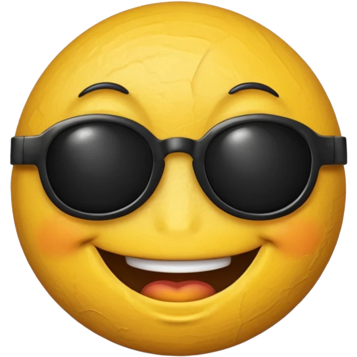 Oil and emoji with dark glasses emoji