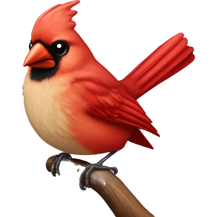 Cardinal bird emoji