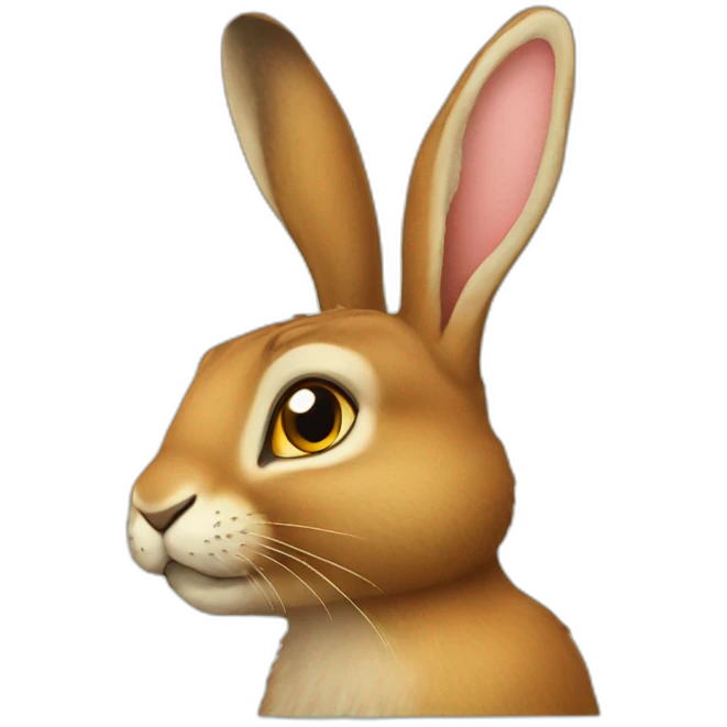 the hare is cute emoji