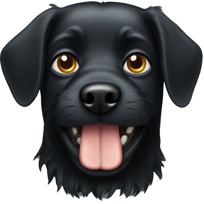 black dog with fleas emoji
