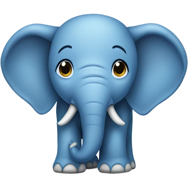 elephant with blue bow  emoji