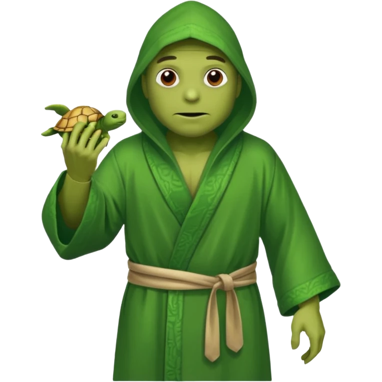 A green man with a turtle head emoji