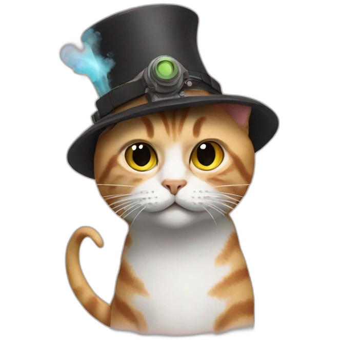 photographer cat with dragon breath emoji