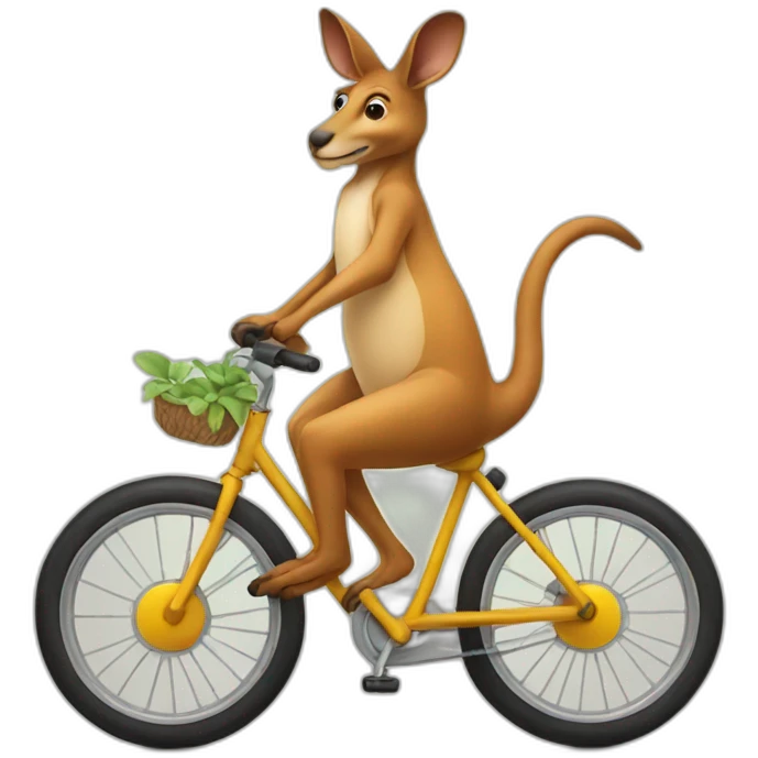 kangaroo on a bike emoji