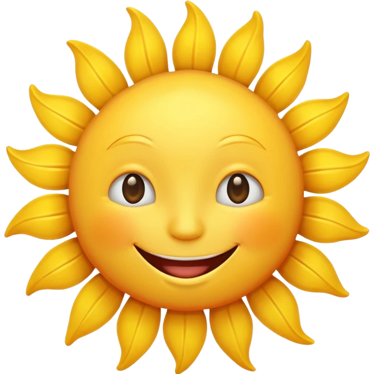 smiling sun, simple, cheerful emoji