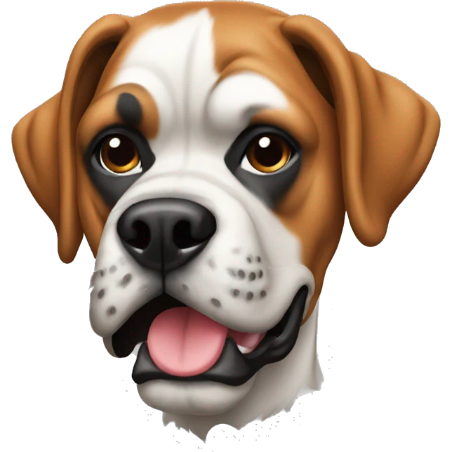 boxer dog setting logo emoji