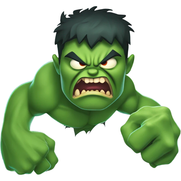 Hulk as ghost vampire angry emoji
