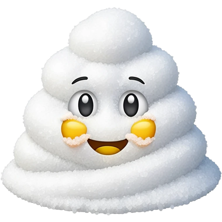 happy emoji with a pile of salt emoji