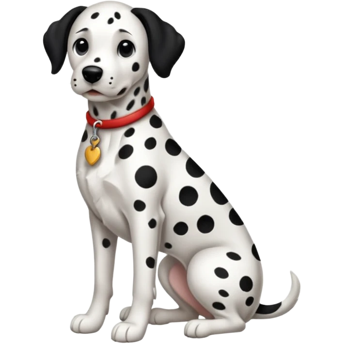 Chien dalmatien assis et debout.  emoji