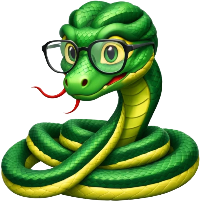 snake with glasses  emoji