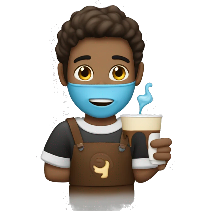 onitorrinco celeste con un sombero celeste y cafe emoji