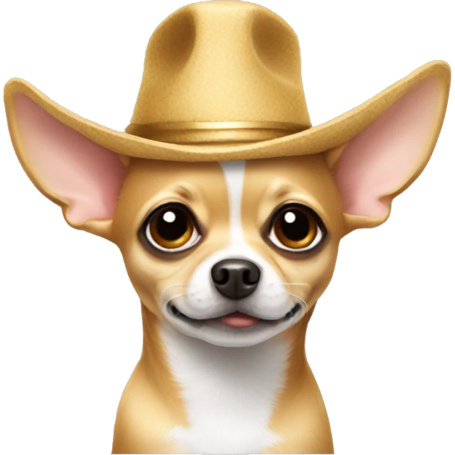 Chihuahua with hat emoji
