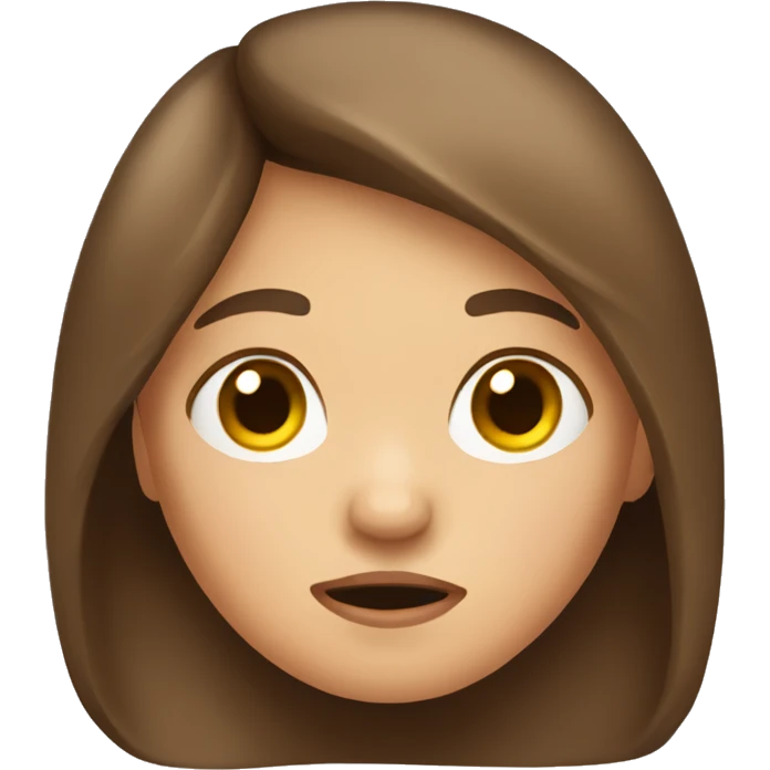 brown hair girl who just smelt something bad emoji