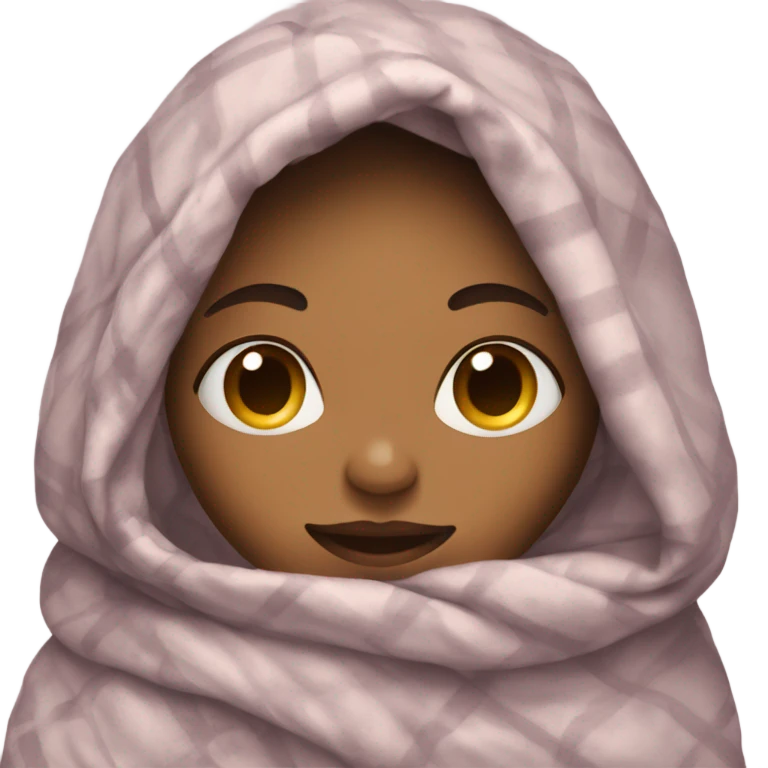 Girl wrapped in a blanket  emoji
